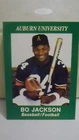 Auburn University Bo Jackson Baseball/Football Trading Card Two Sport Superstar