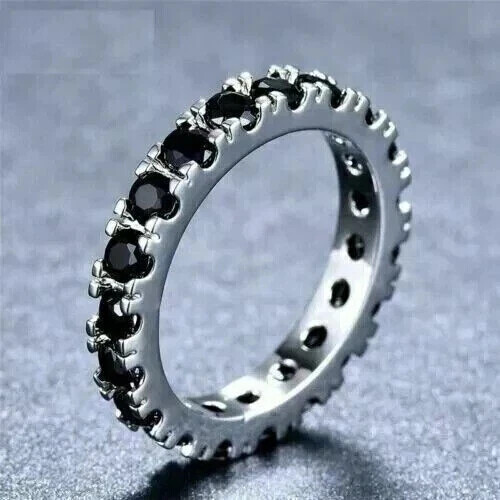 2Ct Round Cut Lab Created Diamond Women's Engagement Ring 14K White Gold Plated - Picture 4 of 7