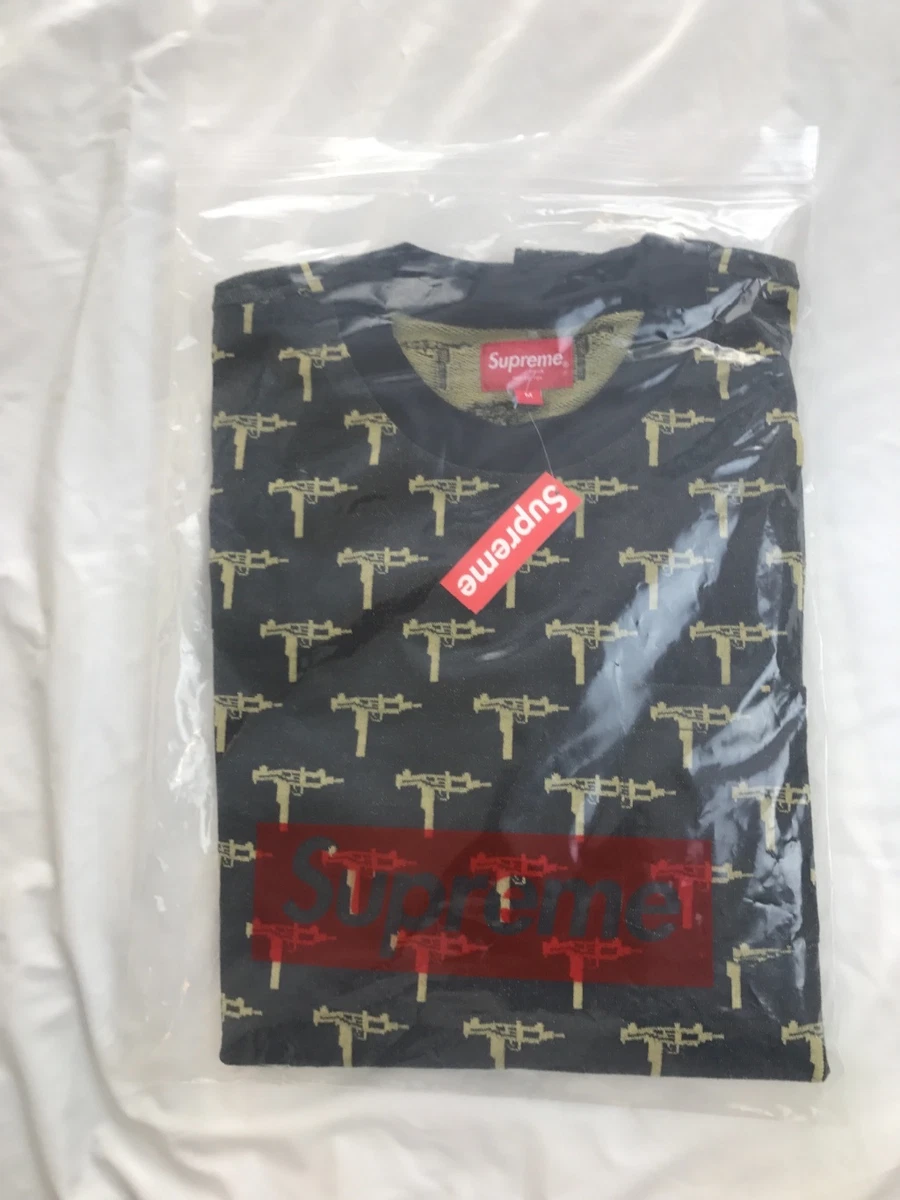 Supreme Jacquard Logo Crewneck Black