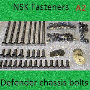 Land rover defender 90 chassis bolt kit A2