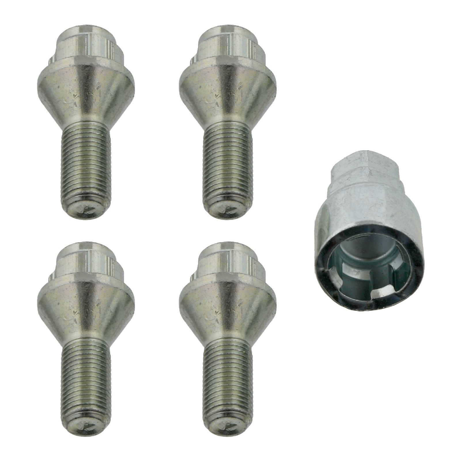 Locking Wheel Bolts Fits Fiat - Febi Bilstein 27051 Set of 4 + Socket Key