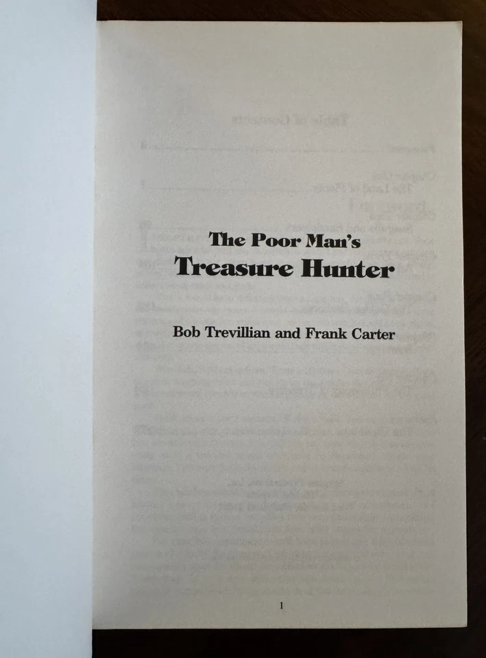The Poor Mans' Treasure Hunter by Bob Trevillian & Frank Carter PB 1985 VG - Image 3 of 4