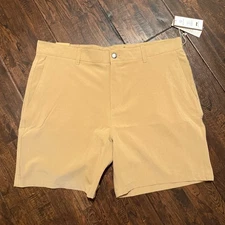 Panama Jack Hybrid Shorts Stretch Performance Tan Inseam 7” Mens Size 40 NWT