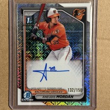 2024 Bowman Chrome Aneudis Mordan 1st Bowman Mojo Auto /150 #CPA-AMO Orioles