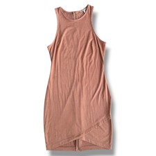 Charlotte Russe Womens S Mauve Taupe Faux Suede Bodycon Mini Dress Back Zip Chic