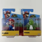 Jakks 2023 World of Nintendo Super Mario 2.5" Mario Yoshi Lot/2 Mini-Figures NIB