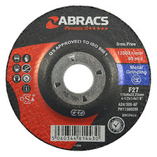Metal Grinding Discs - Angle Grinder Disc 115mm x 6mm x 22mm Steel
