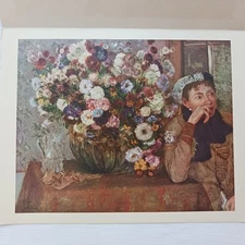 Edward DeGas Print  "Woman With Chrysanthemums" 12x9.25 