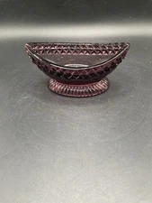 L.G. Wright Amethyst Glass Open Salt Cellar
