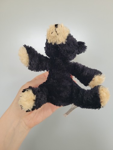 Russ Berrie Pequeño Negro Marrón Oso de Peluche Gorro Suave Juguete de Peluche 5" Esponjoso - Imagen 5 de 5