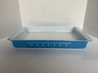 Pyrex Snowflake Garland Lasagna Casserole Baking Dish Blue 933 13.5x8.75x0.75
