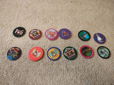 POGS - CHEX WEETABIX Serie 1 - WORLD POG FEDERATION - Vintage 90er Pogs ERSATZTEILE (12 Stück)