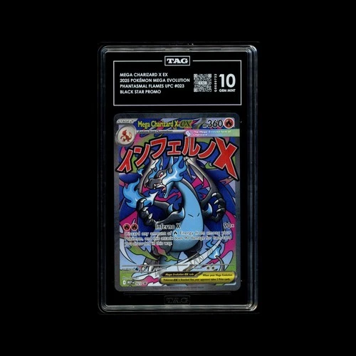Pokémon TCG Mega Charizard X EX Me: Mega Evolution Promo Holo 023 TAG 10 💎
