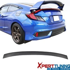 Fits 16-21 Honda Civic Type R Style Rear Gurney Flap Add-on Wing Matte Black FRP
