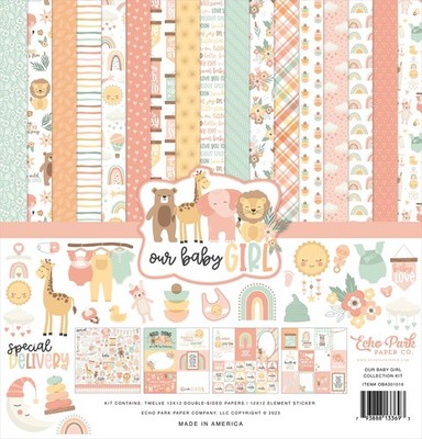 ECHO PARK PAPER COMPANY Baby Girl Echo Park Collection Kit 12''X12''