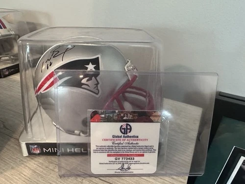 Tom Brady Signed Mini Helmet w/COA
