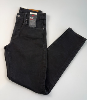 Levi's Premium Men 512 Slim Taper Selvedge Denim Zip Fly Jeans  31x32  Black NWT