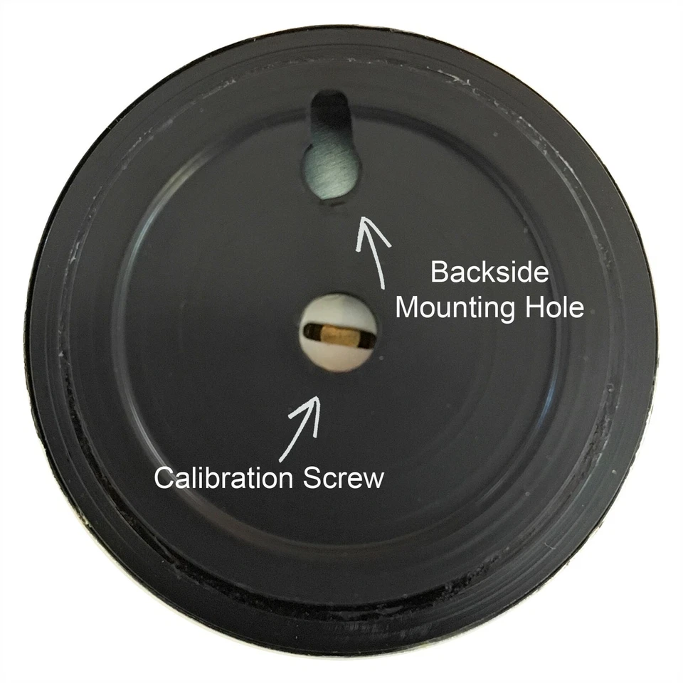 Analog Hygrometer Humidity Gauge 1.75 in. Dia Metal Chrome Bezel Made in Germany - Image 3 of 4