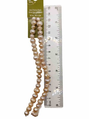 Freshwater Pearl Beads  Peach 8mm Potato Bead Landing Qty: 44