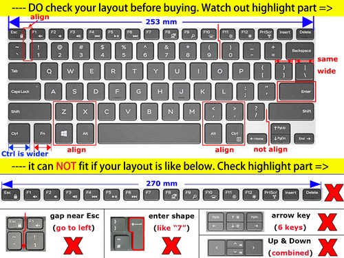 Keyboard Cover Skin for 11.6 Dell Inspiron 11 3162 3168 3179 3169 3180 3185 3195 - Picture 2 of 2