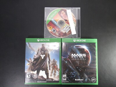 Lot of 3 XBOX One games, GTA 5, Destiny, Mass Effect: Andromeda (R BD)