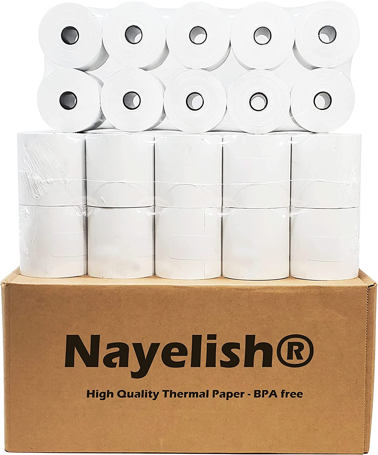 (50) 2 1/4" X 165' Thermal Paper for Sharp XEA507 XEA407 XEA207 ERA247 347 Sharp