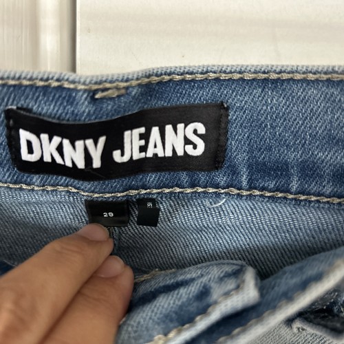 DKNY WOMENS SIZE 29 Jeans Denim High Rise Maxi Skirt Skyline Blue - Picture 11 of 12