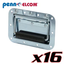 16 PennElcom H7154Z Spring Loaded Flex Cabinet Handle PennBrite SteelRubberGrip