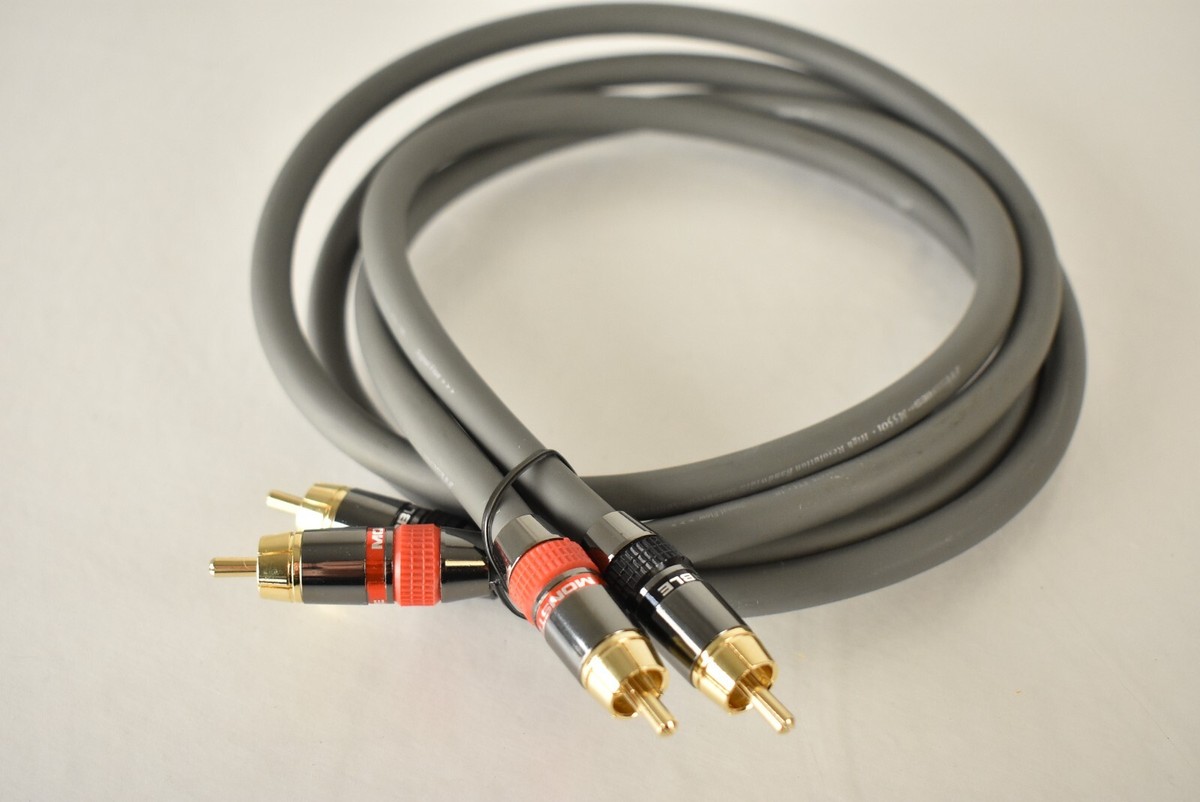Pair 1m Monster Cable M550i M-Series RCA Audiophile Stereo Audio