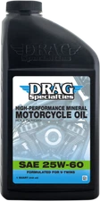 Drag Specialties V-Twin Motorcycle High-Perform Mineral Engine Oil 25W-60 360107
