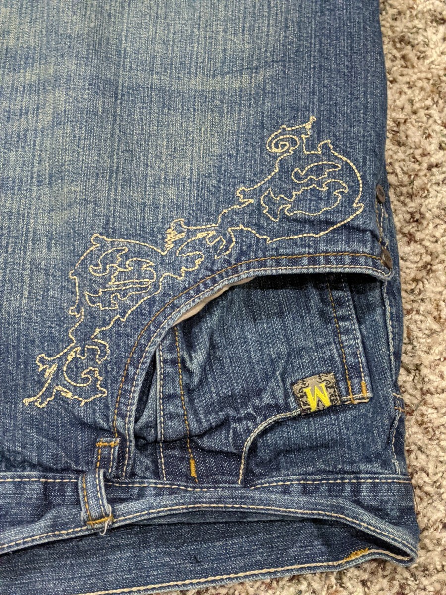 Mecca Jeans Baggy Hip Hop Iconic 1990s With Large Art 42 x Mecca Jeans Baggy Hip Hop Iconic 1990s With Large Art 42 x