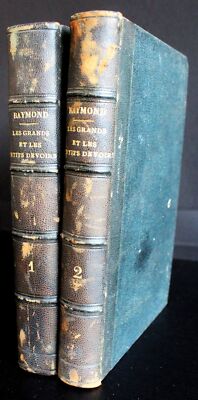 THE BIG AND SMALL DUTIES VOL 1-2. RAYMOND. FIRMIN-DIDOT, PARIS, 1884.