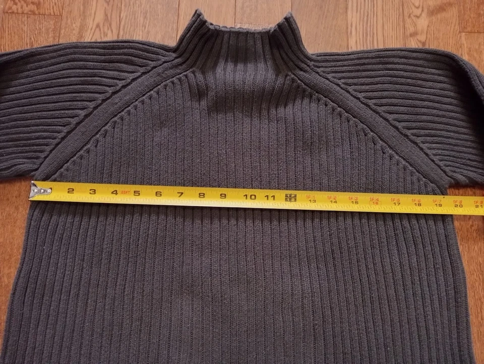 Suéter Acanalado Vintage Y2K 'Canyon River Blues' Verde Oliva (M) 100% Algodón Foto 4 de 4