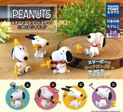 Peanuts Snoopy & Woodstock Nakayoshi figure gacha complete Set of