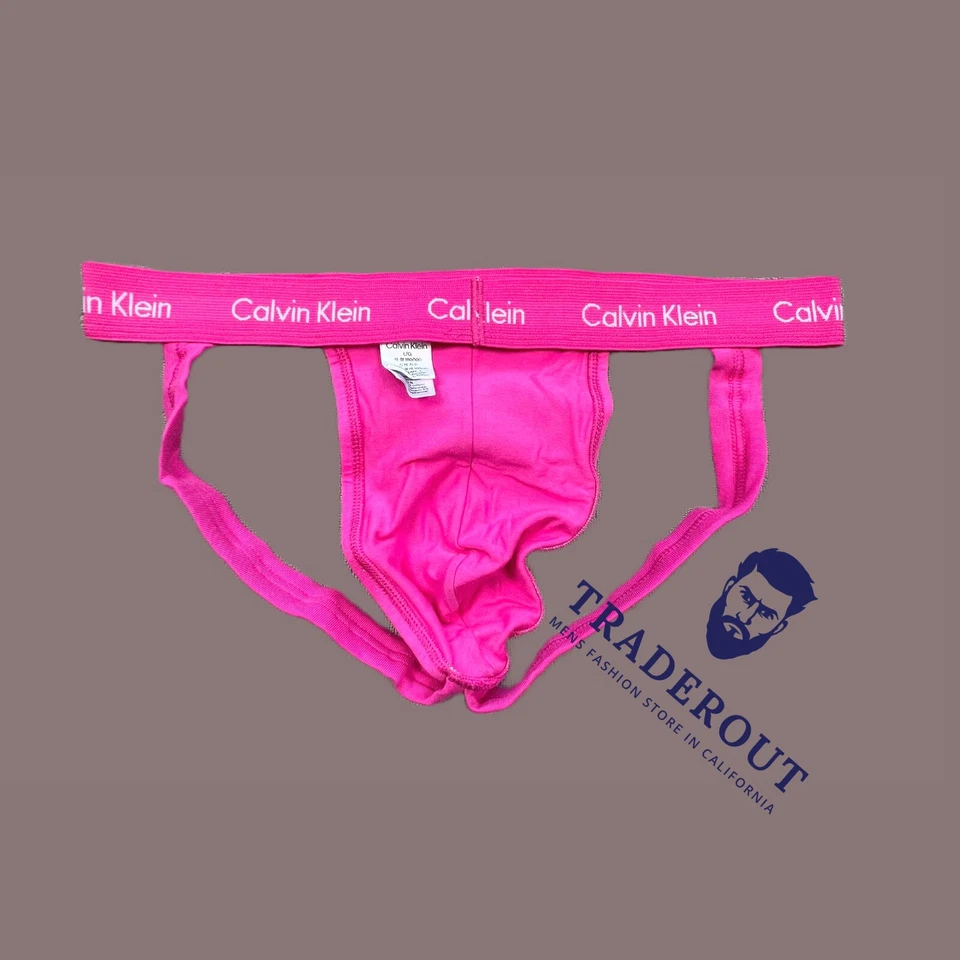 Calvin Klein CK Hombre Rosa Algodón Correa Deportiva Jockstraps Ropa Interior Talla S M L XL Foto 2 de 4