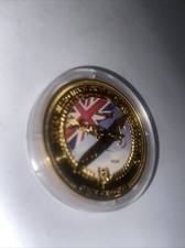 2015 Battle Of Britain GOLD PLATED Crown Coin "Never Was So Much Owed" TDC
