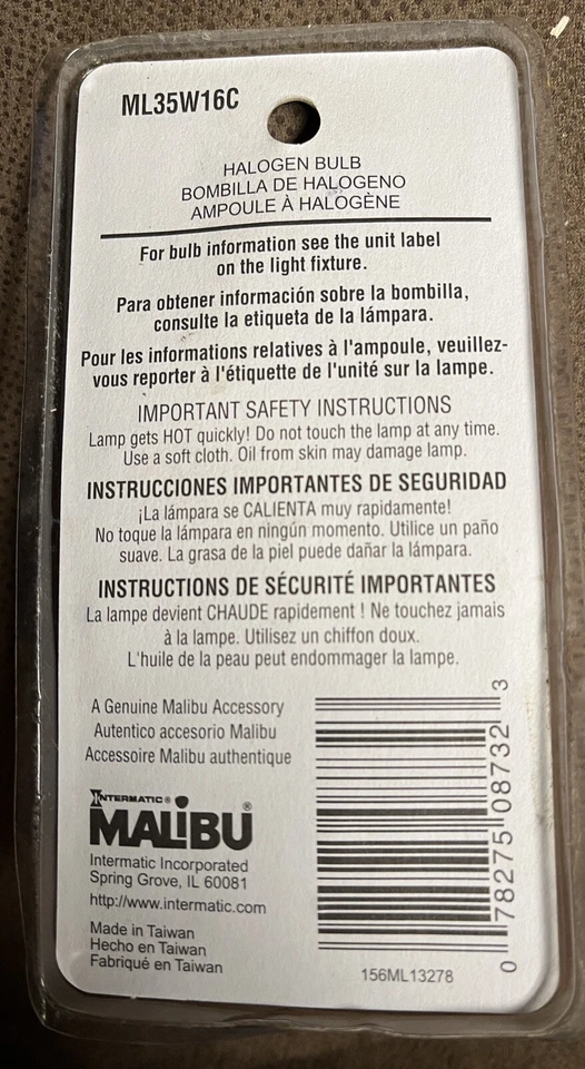 Malibu 35Watts ML35W16C 12V Low Voltage Light Bulbs MR16 -Open Box - Image 2 of 2