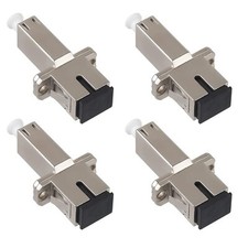 4 Pack SC Female to LC Female Fiber Optic Adapter Connector Hybrid Simplex Mu...