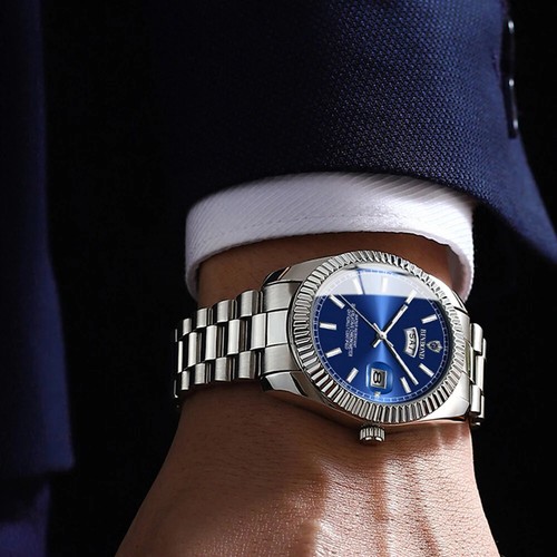 Men's Watch Quartz Watch Sport Quartz Men's Watches Stainless Steel Waterproof - Foto 6 di 30