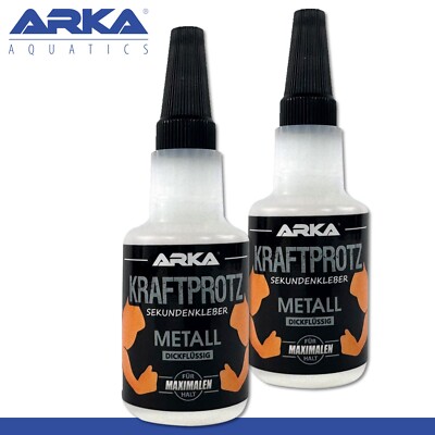 ARKA 2 x 50g Kraftprotz Sekundenkleber Metall dickflüssig Hobby Basteln Kleben