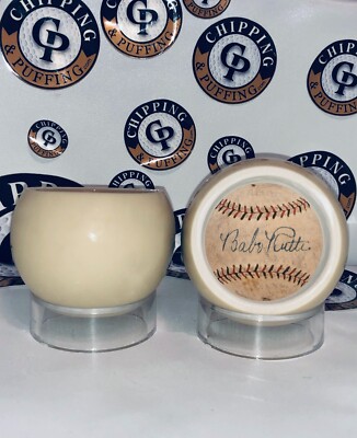 Custom ''BABE RUTH'' Auto Cue Ball Shot Glass - Hollowed Cue Ball