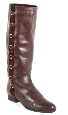 Damenstiefel Lederstiefel Leder Vintage Valona Elegant Bally 38