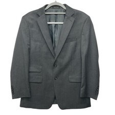 Calvin Klein Extreme Slim Fit Wool Sport Coat Blazer Jacket Size 42S Gray Work