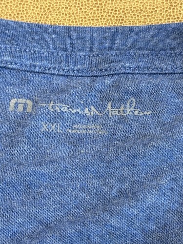 Travis Mathew Graphic T-shirt Mens XXL Golf Cart w/Beer Blue - Picture 3 of 4