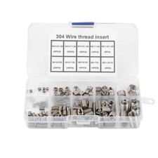 150pc Threaded Inserts M3/M4/M5/M6/M8 Thread 304 Stainless Steel Repair Kit