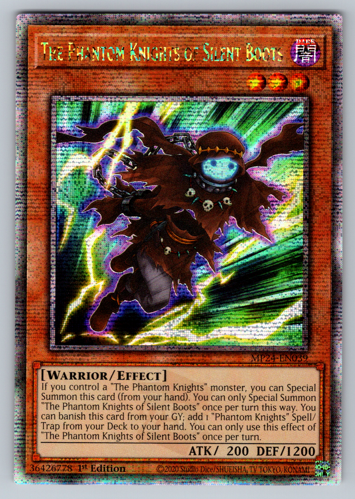 The Phantom Knights of Silent Boots Yugioh MP24-EN039 Quarter Century ...