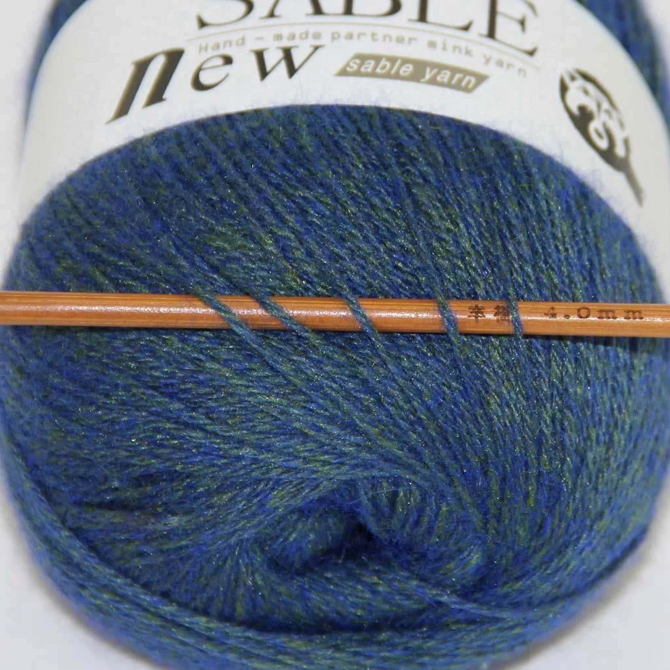 Nuevo 1 bola x 50 g puro sable cachemir prendas de punto a mano chales de lana hilo de ganchillo suave Foto 2 de 4