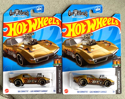2023 139/250 Hot Wheels  68 Corvette -Gas Monkey Garage Lot of Two