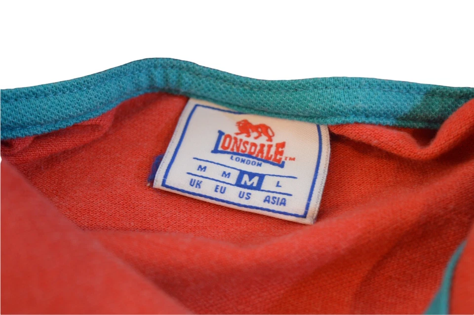 Polo rojo Lonsdale vintage de colección para hombre talla mediana Skinhead ¡Oi! Foto 3 de 3