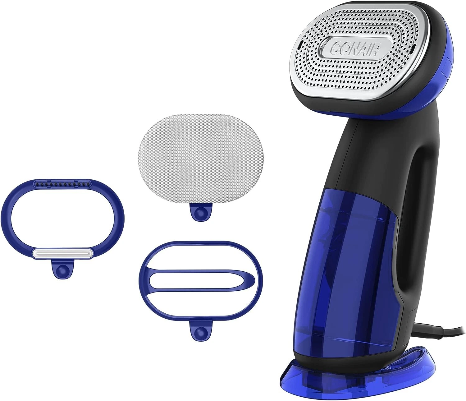 Conair 2-in-1 Handheld Steamer and Iron for Clothes, Turbo, Black/Blue